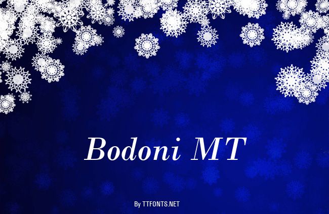 Bodoni MT example